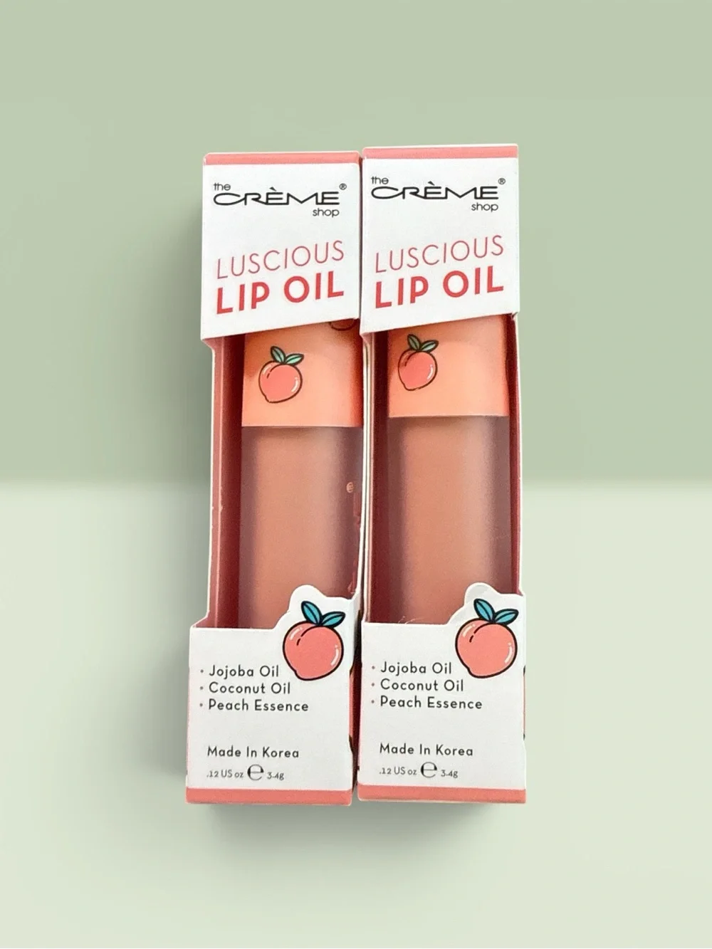 The Crème Shop Luscious Lip Oil - Peach Set of 2 #7092606-P